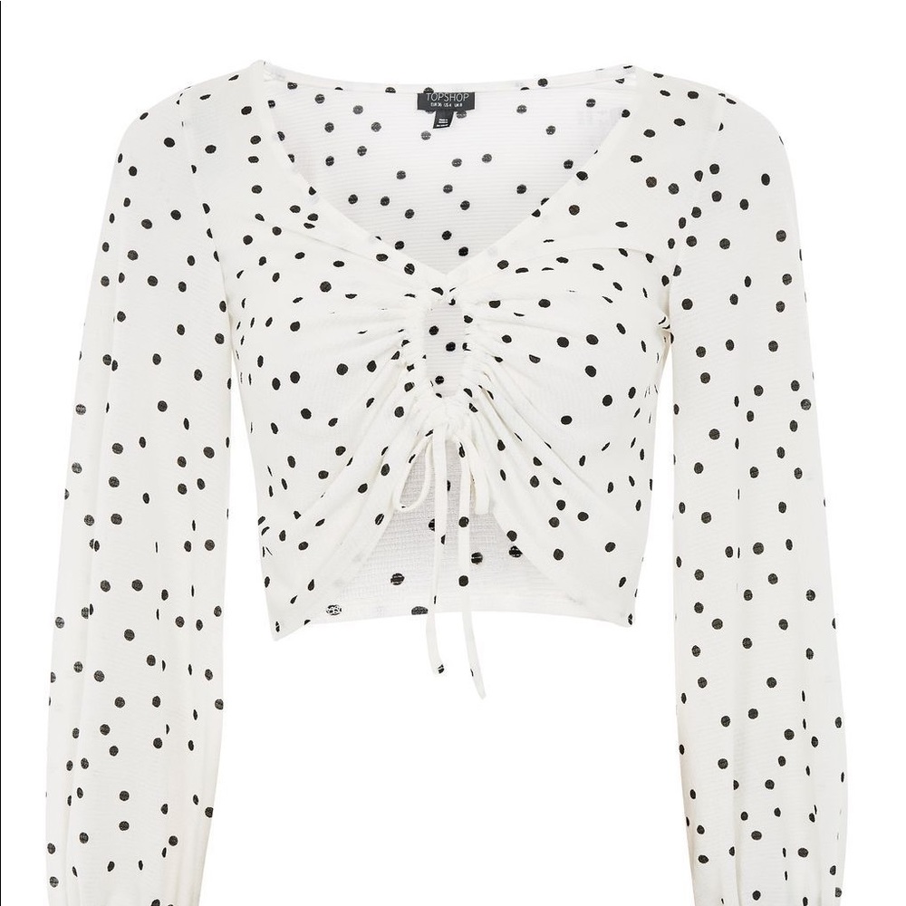 White blouse crop top